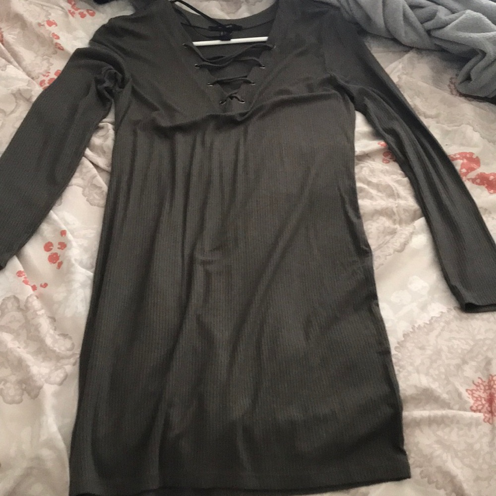 Long sleeve body con dress